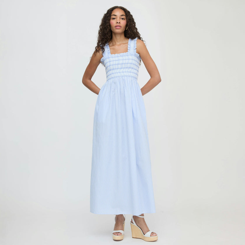 The Ashlyn Nap Dress - Blue/White Stripe