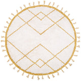 Come Braided Tassel Round Rug