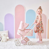 Olivia's Little World Confetti Doll Classic Stroller with Removable Bassinet