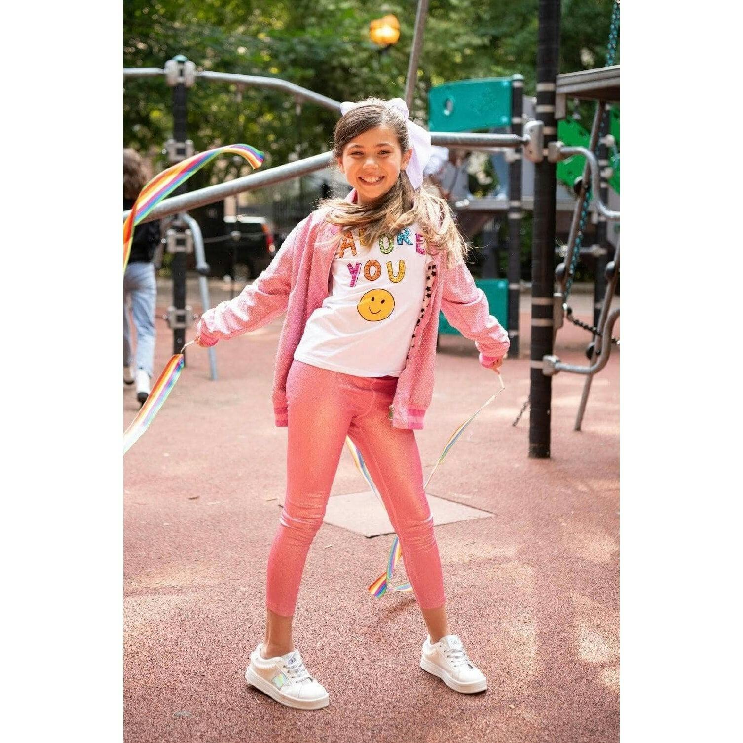 Shimmer Athletic High-Waist Leggings