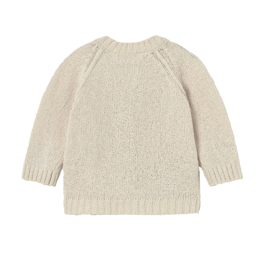 Beige Knitted Baby Cardigan