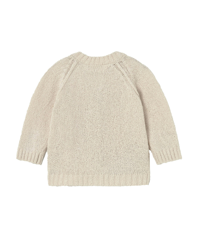 Beige Knitted Baby Cardigan