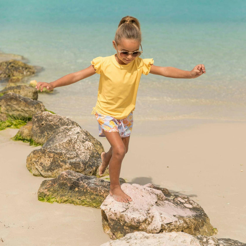Marigold Sustainable Flutter Sleeve Rash Top