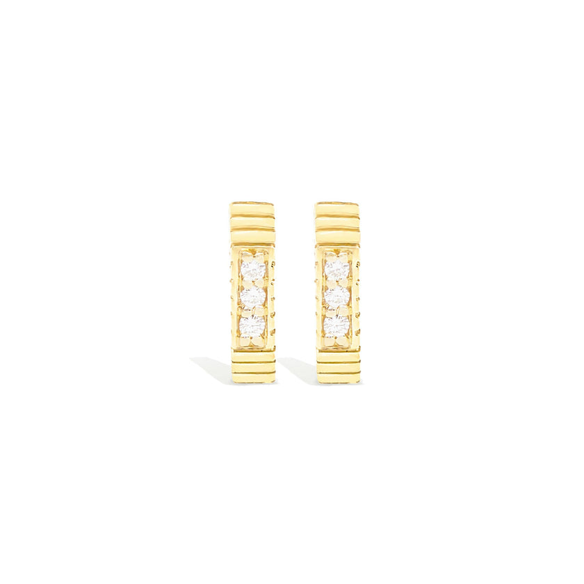 Spark Octagon Huggie - Diamond