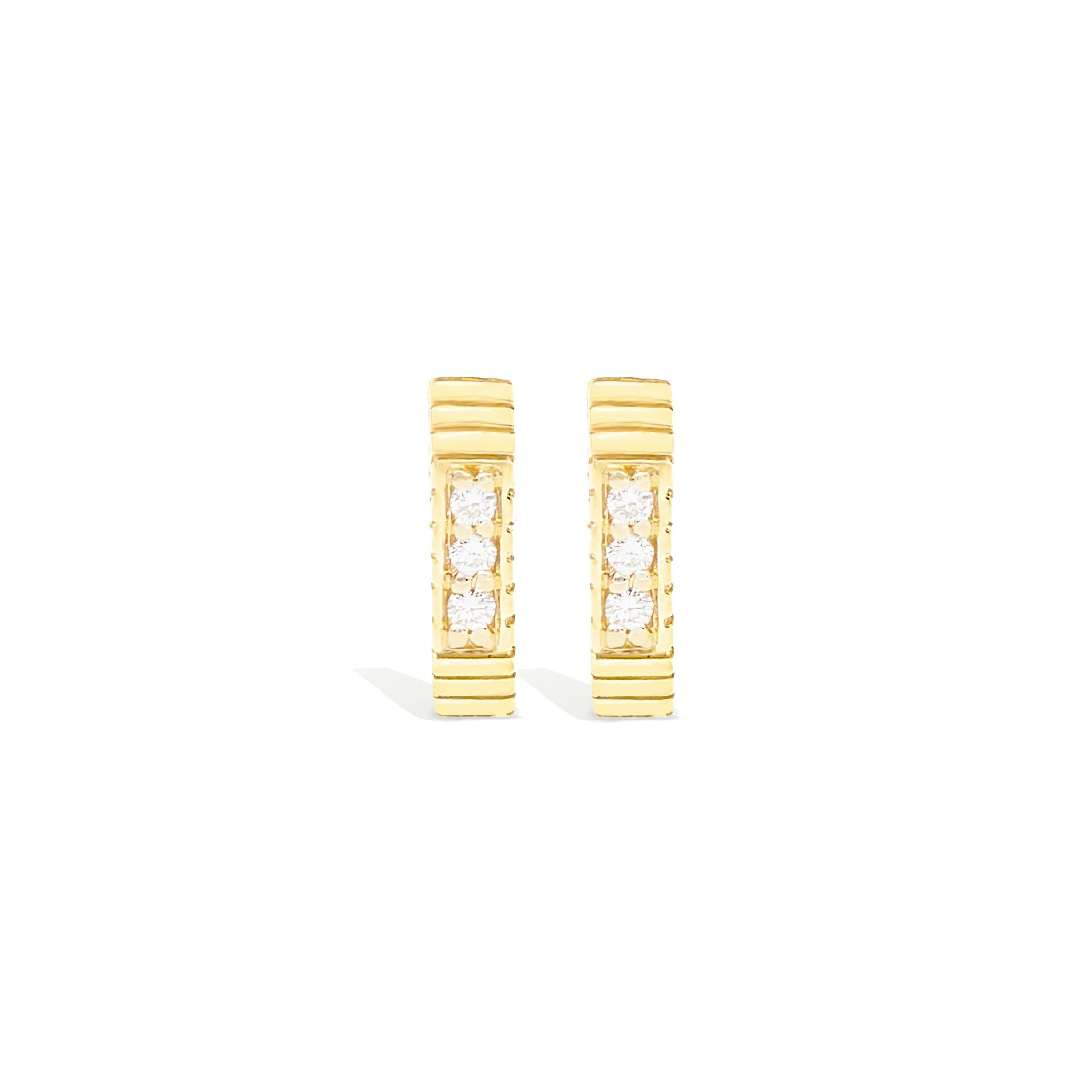 Spark Octagon Huggie - Diamond