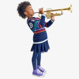 Kids rainbow snowflake fair isle sweater
