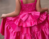 Wildflower Cowgirl Hot Pink Ruffle Birthday Dress for Girls