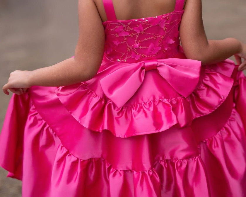 Wildflower Cowgirl Hot Pink Ruffle Birthday Dress for Girls