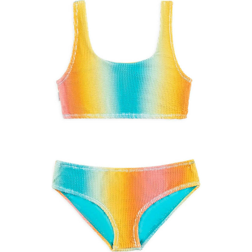Fay Crinkle Tankini Two Piece Swimsuit - Multicolor