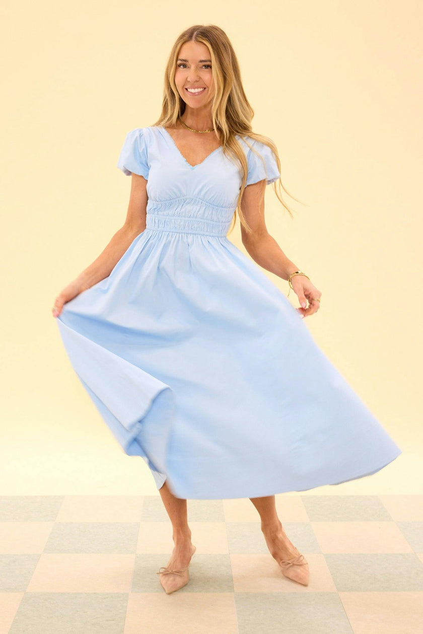 Zella Dress in Sky Blue