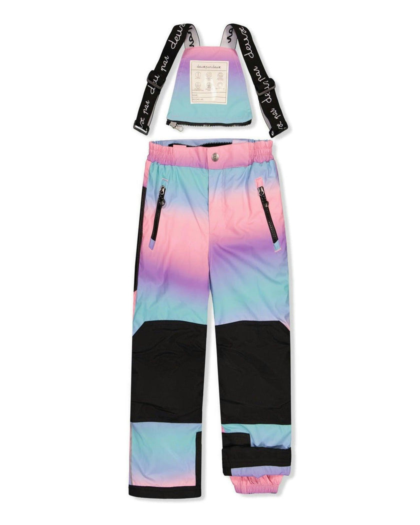 Two Piece Play Snowsuit Purple Floral Print with Gradient Pants