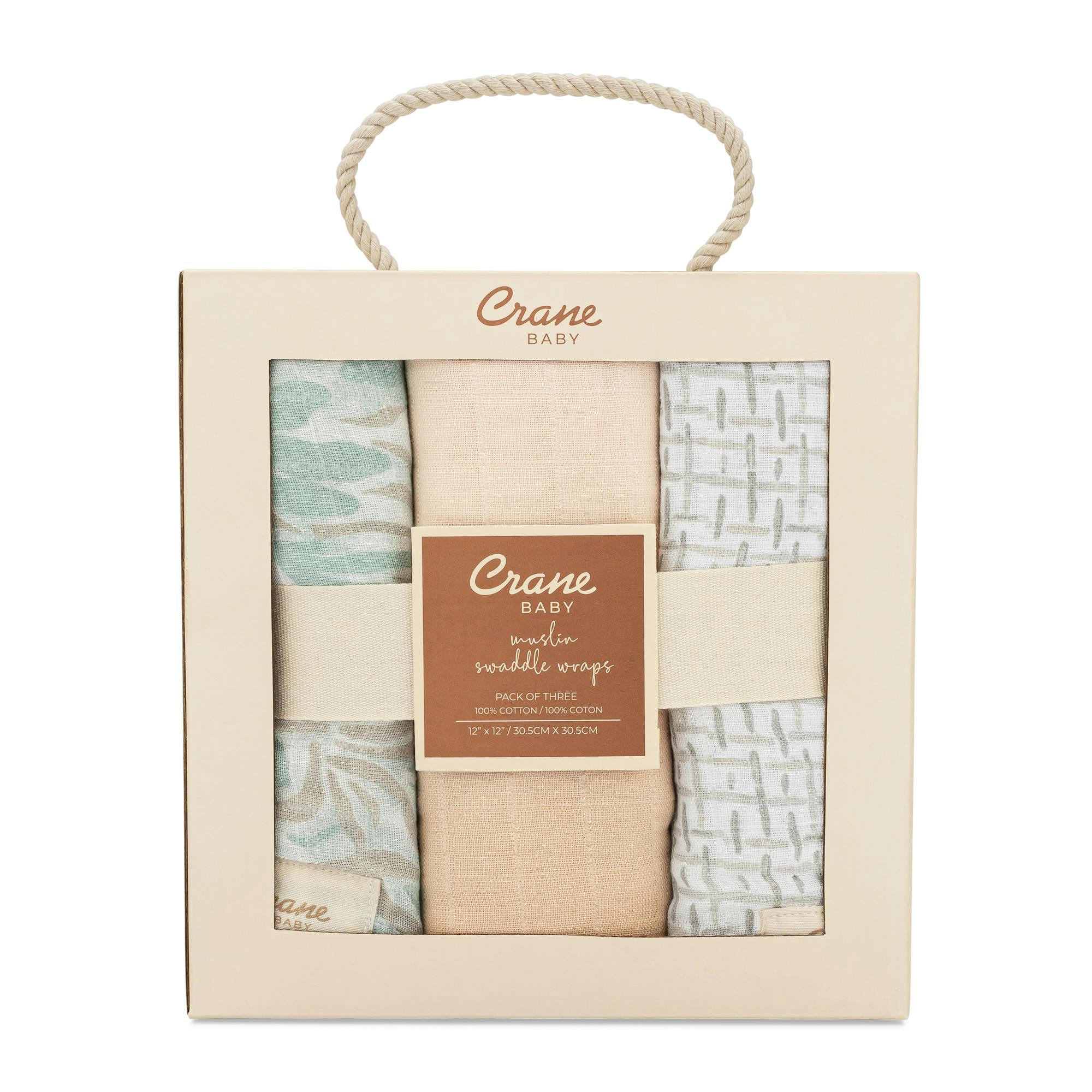 Cove Cotton Muslin Swaddle Blanket Set (Beach, Set of 3)