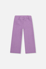 Wide Leg Jacquard Pants Purple