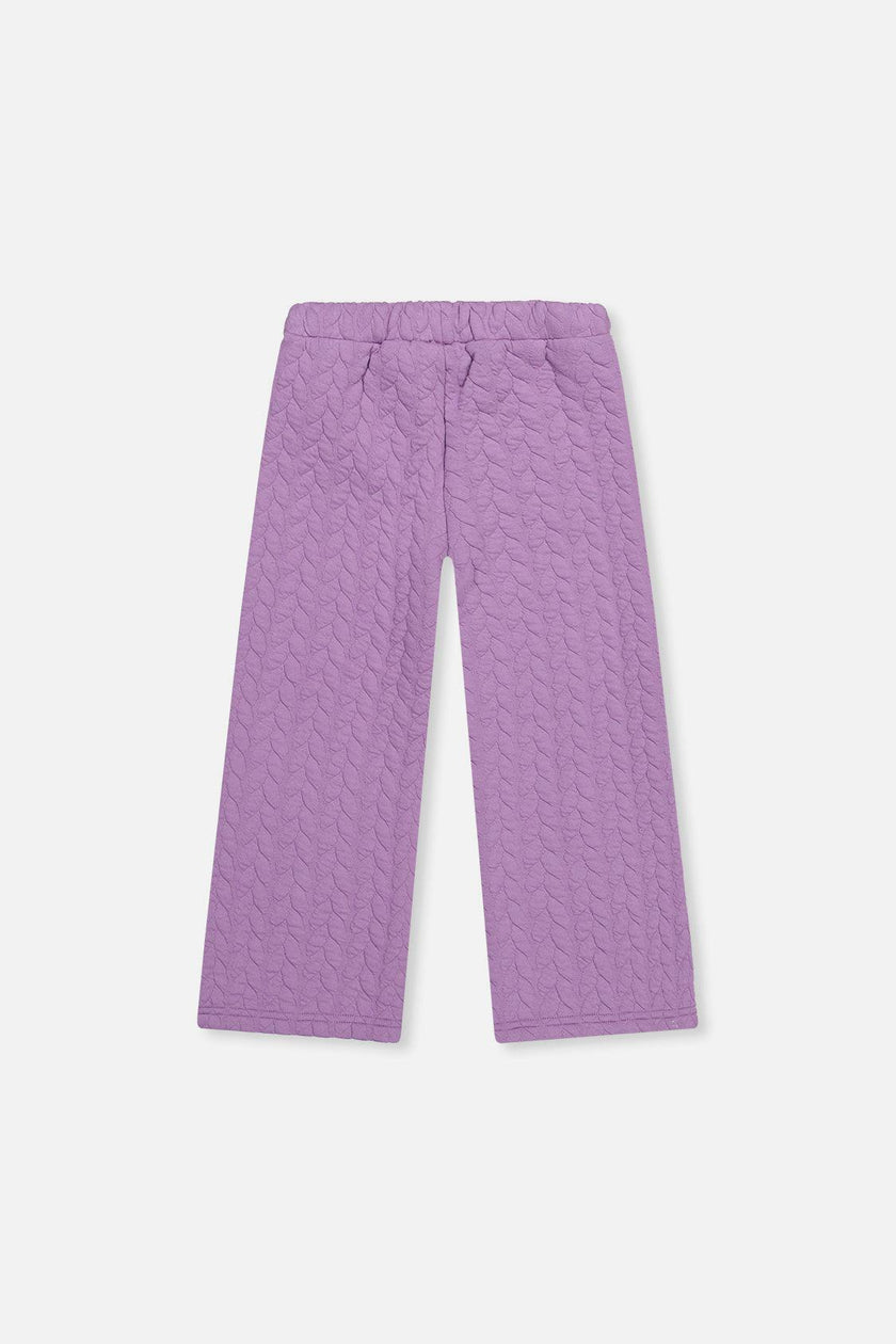 Wide Leg Jacquard Pants Purple