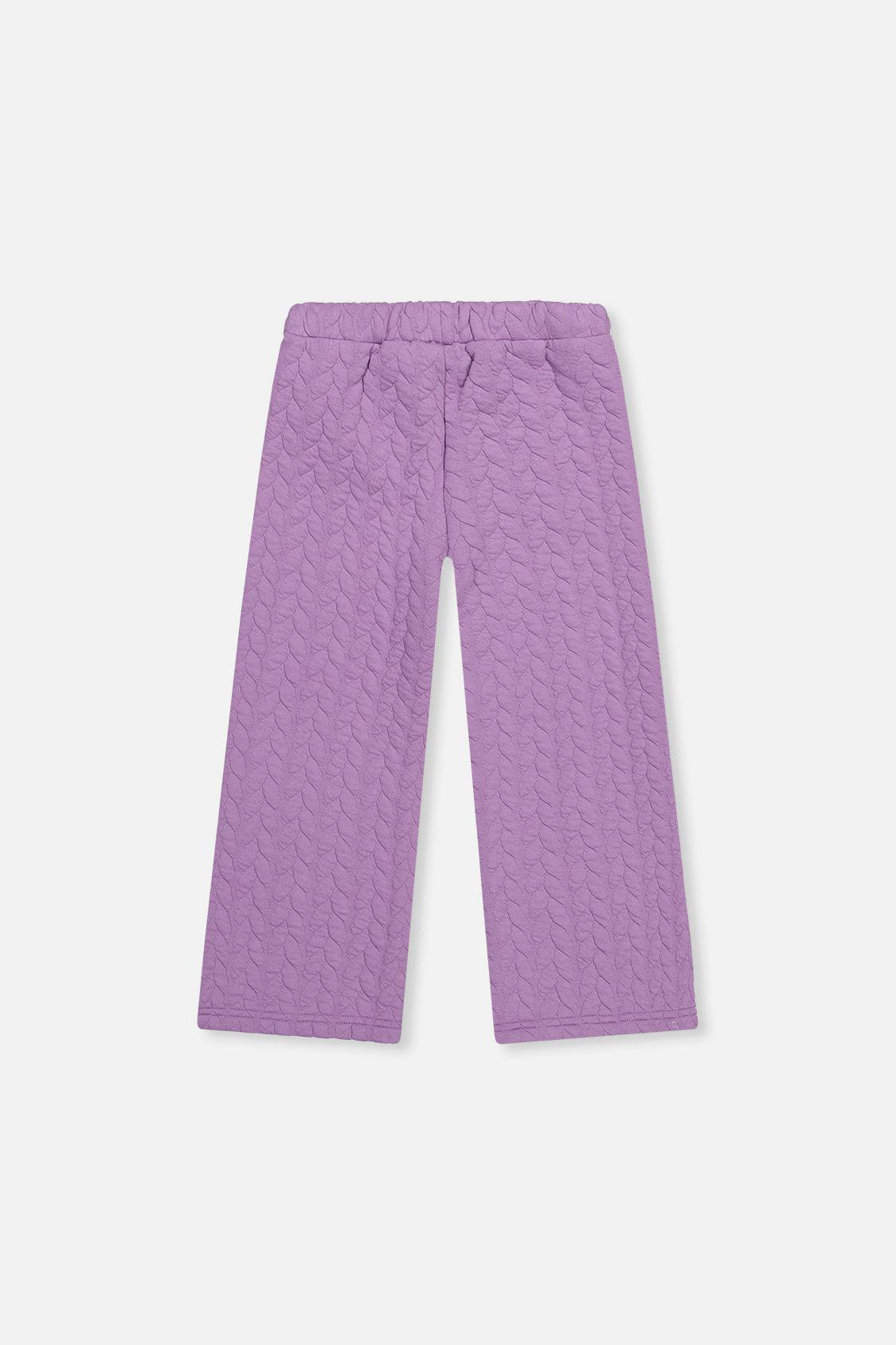 Wide Leg Jacquard Pants Purple