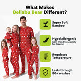 Polar Isle Red Bamboo Convertible Footie