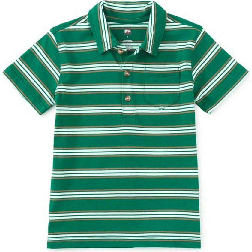 Striped Polo, Green