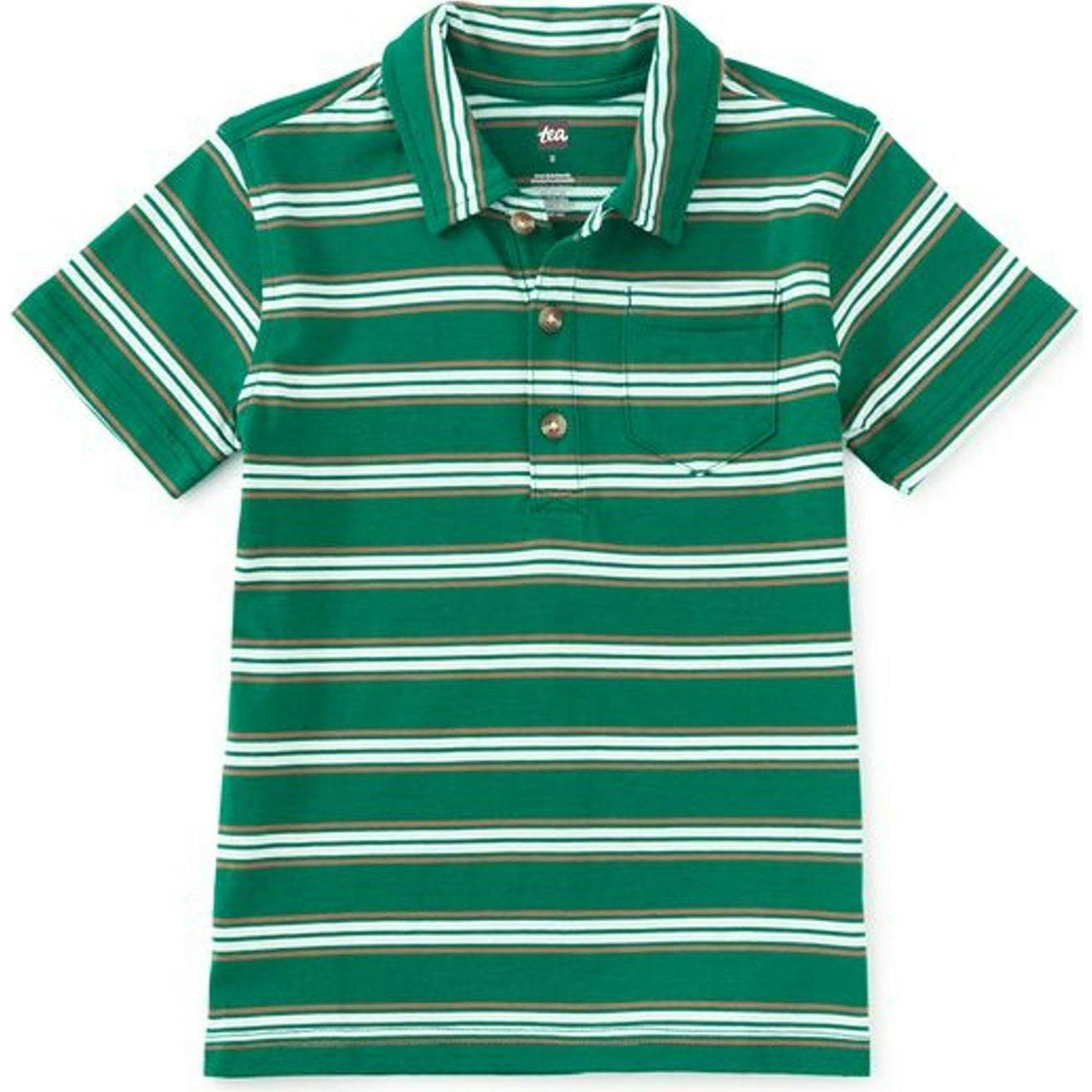 Striped Polo, Green