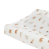 Organic Cotton Muslin Changing Pad Cover - Animal Crackers