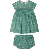 BONPOINT Maruska Baby Dress & Bloomers - Emerald