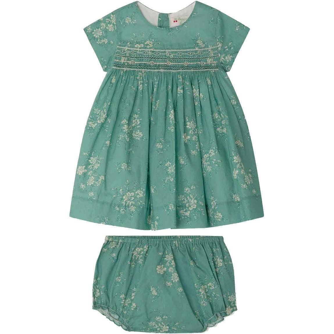BONPOINT Maruska Baby Dress & Bloomers - Emerald