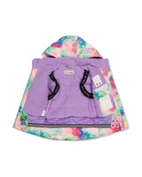 Two Piece Play Snowsuit Multicolored With A Diamond Pattern With Turquoise And Purple Pants