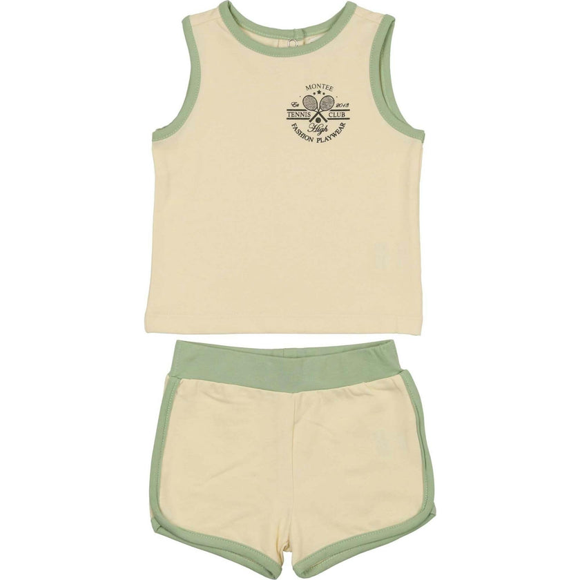 Baby Tennis Club Unisex Sleeveless Tee & Short Set