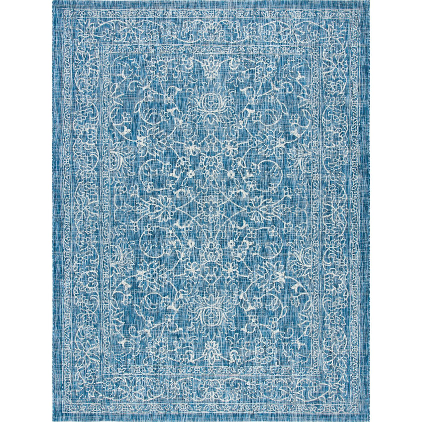 Courtyard Juniper Indoor/Outdoor Rug, Navy