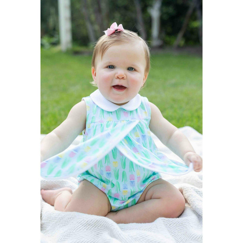 Printed Knit Tulip Romper