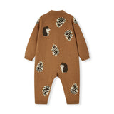 Pinecone & Knitted Collar Jumpsuit