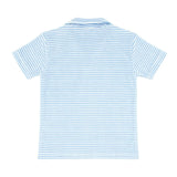 boys powder blue stripe french terry polo