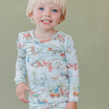 2pc Long Sleeve Pajama Set - Dino Explorer