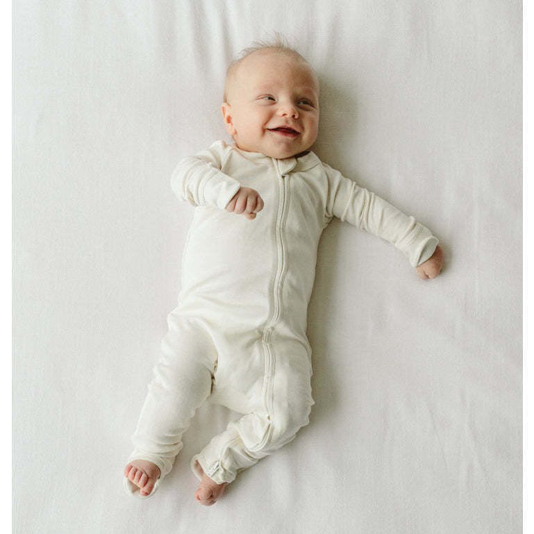 GROW WITH YOU FOOTIE | CLOUD — Bamboo Organic Cotton Blend, 0–6M