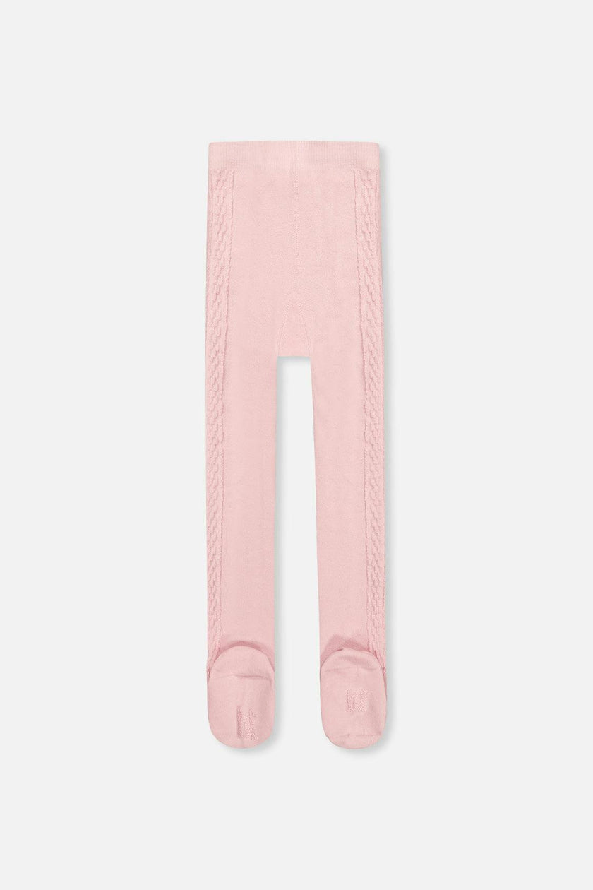 Knit Textured Tights Dusty Pink