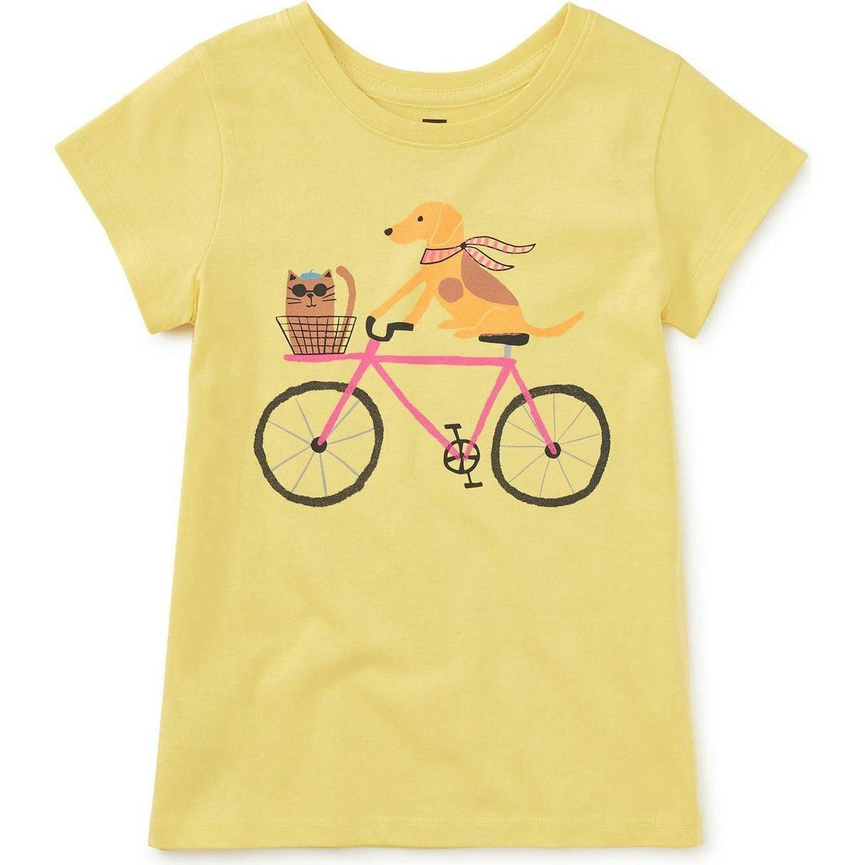 Woof & Whisker On Wheels Graphic Tee, Yellow