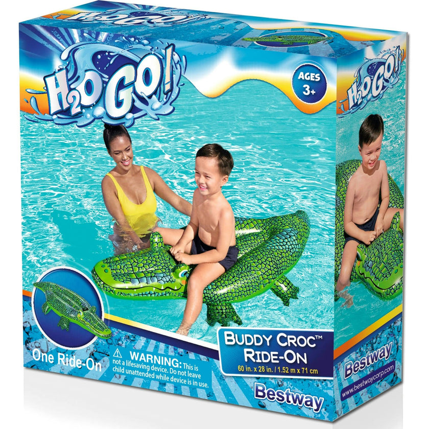 60" x 28" Buddy Croc Ride-On - Inflatable Water Float