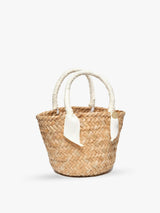 Mini Rosie Ribbon Straw Tote