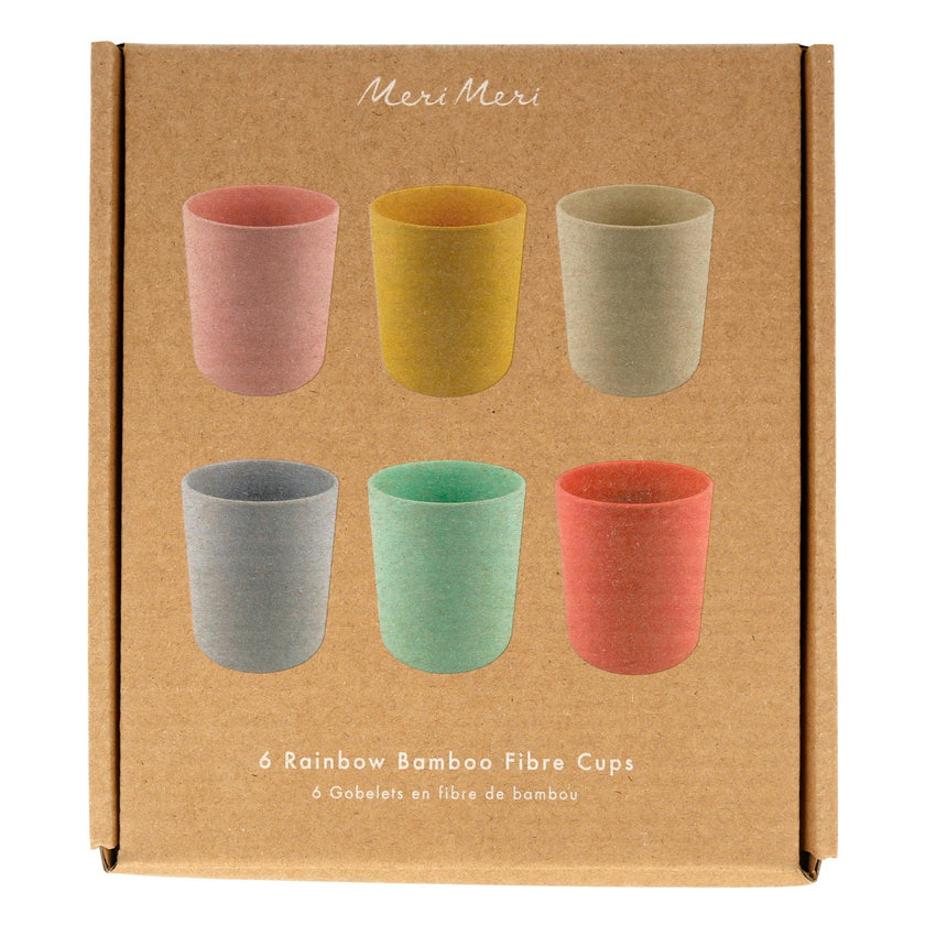 Multicolor Reusable Bamboo Cups