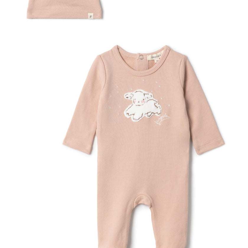 Embroidered Onesie Light Maple