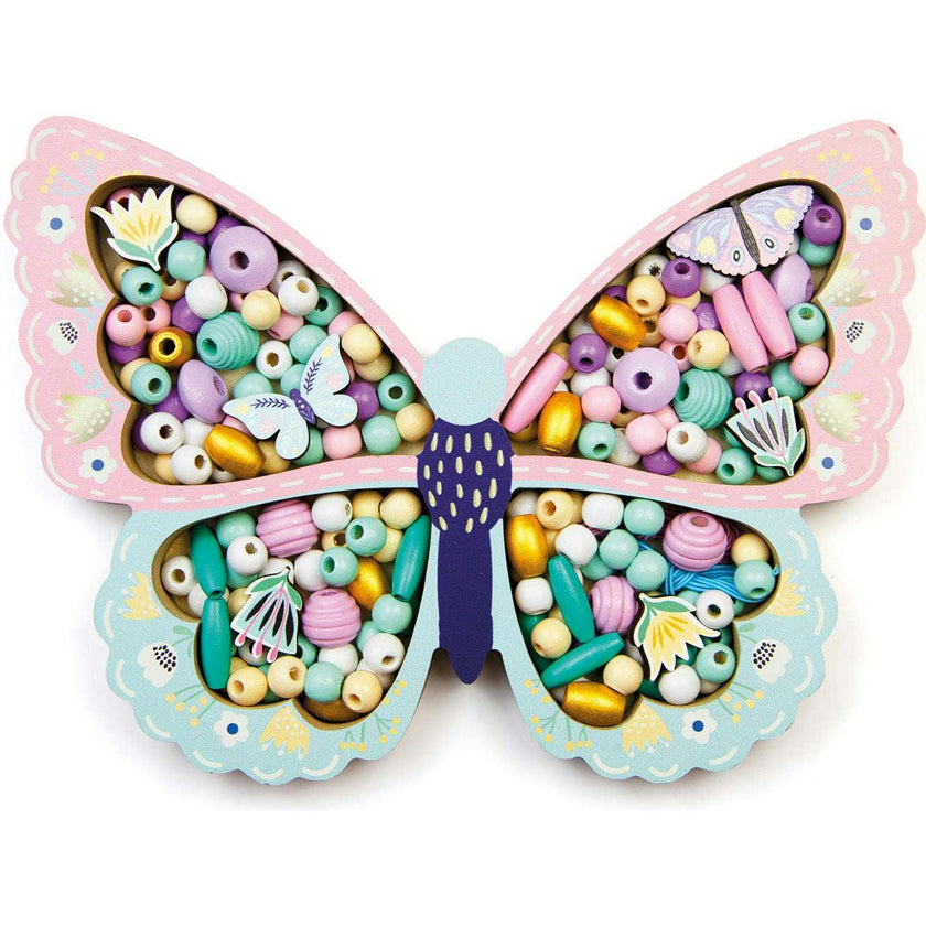 Les Perles -Butterfly Wooden Beads - 4y+
