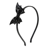 Glitter Bat Halloween Bow Headband