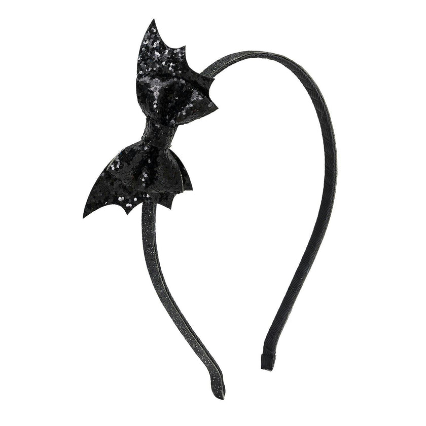 Glitter Bat Halloween Bow Headband