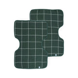 Cotton Muslin Burp Cloth 2 Pack - Evergreen Plaid