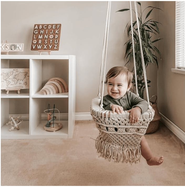 Macrame Swing & Love Mom Bodysuit Bundle