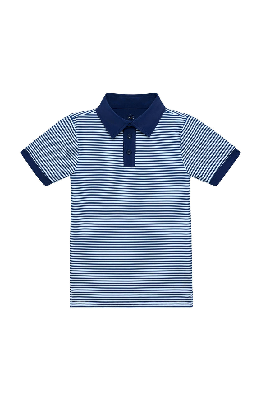 navy thin stripe polo shirt