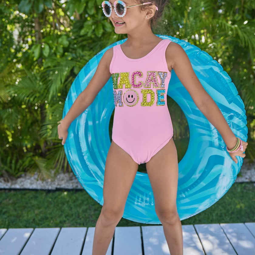 Pink Crystal VACAY MODE Swimsuit