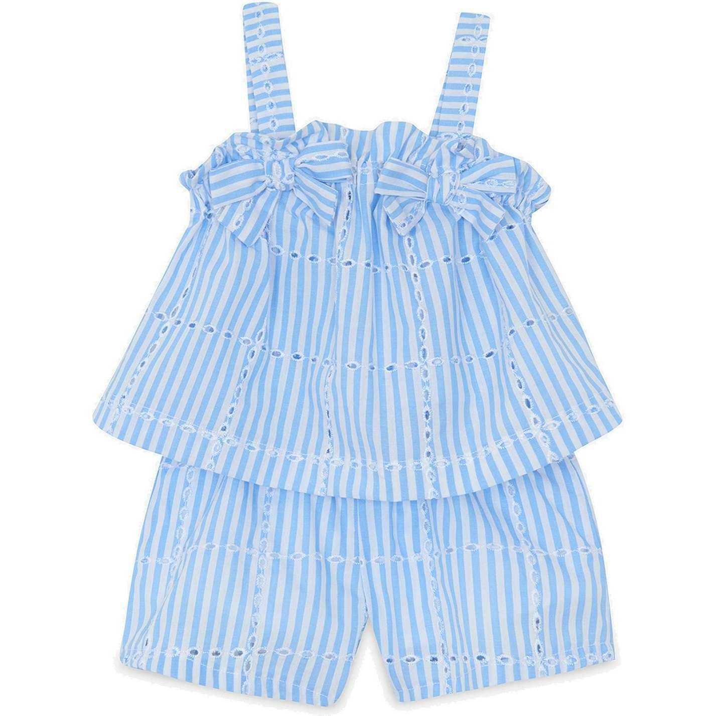 TARTINE ET CHOCOLAT Seersucker Bows Baby Set