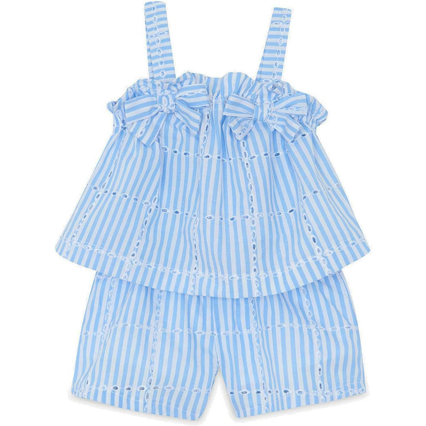 TARTINE ET CHOCOLAT Seersucker Bows Baby Set