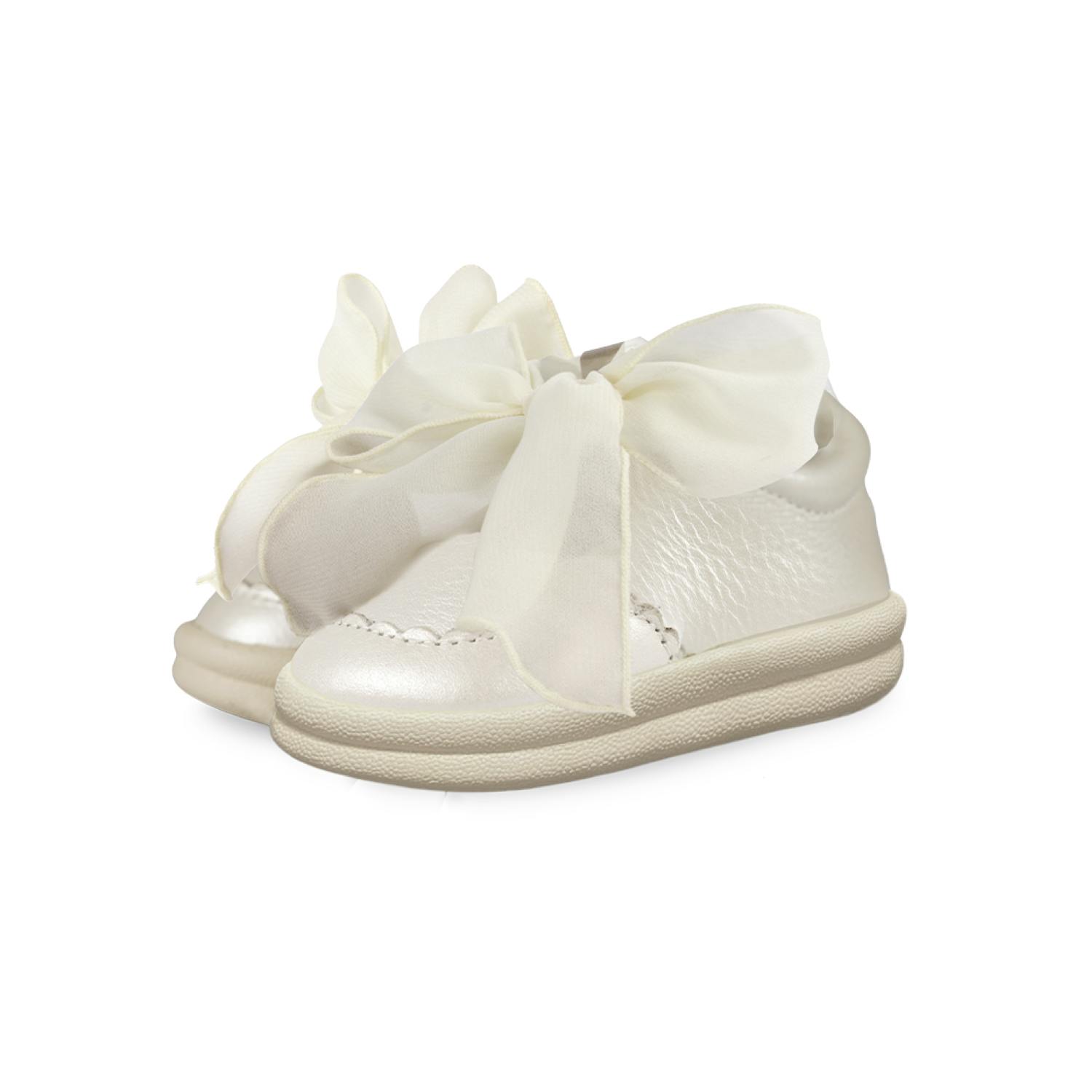 Brookli Sneakers | Off White Metallic Leather
