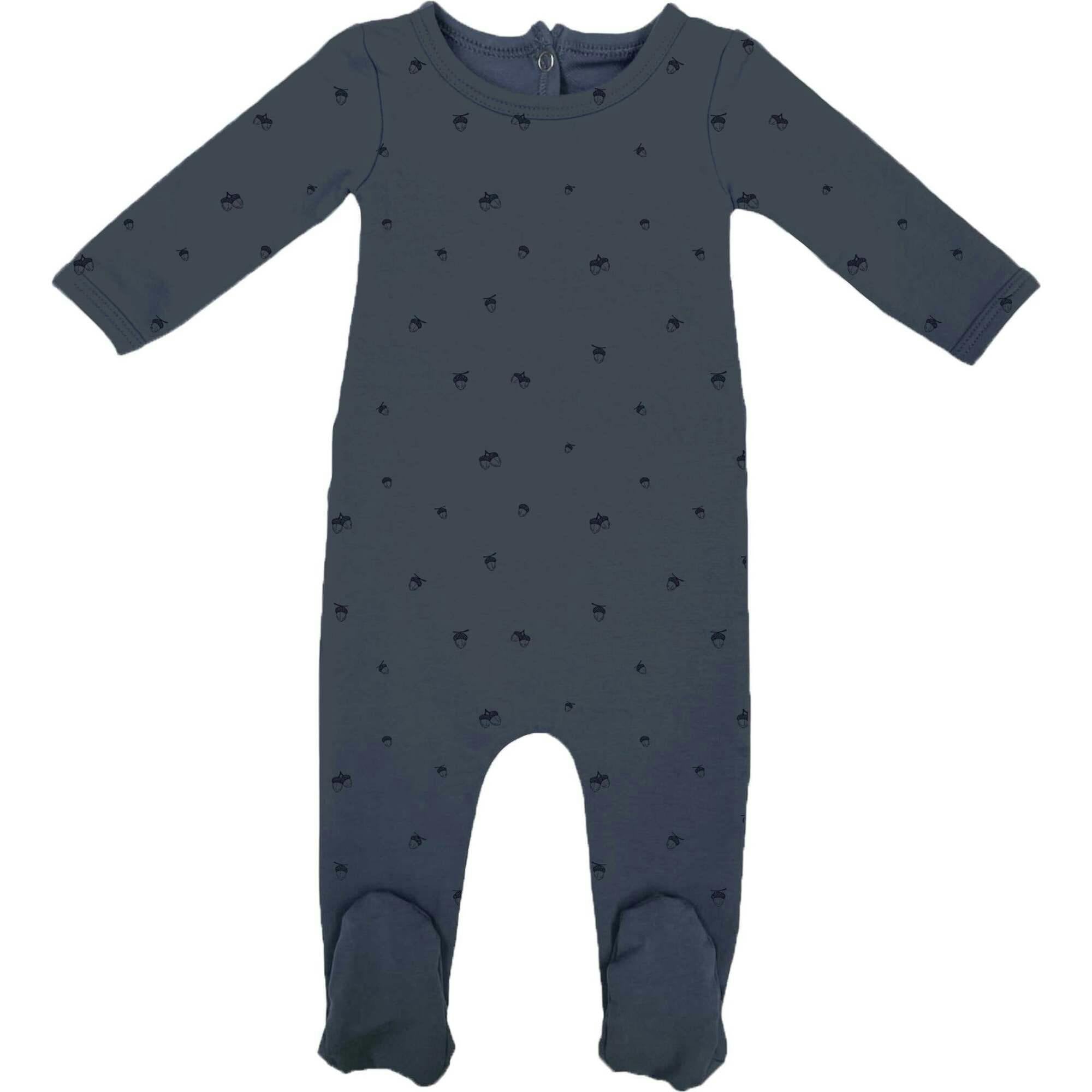 Acorn Print Long Sleeve Footie